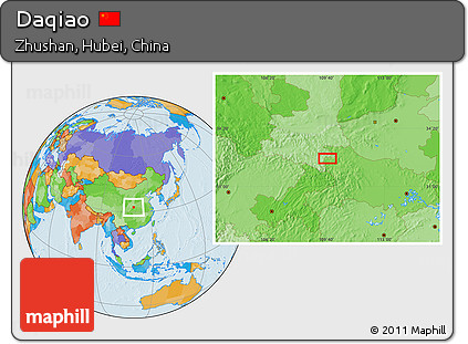 Political Location Map of Daqiao