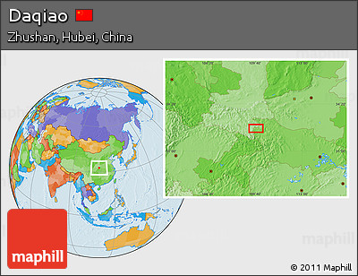 Political Location Map of Daqiao