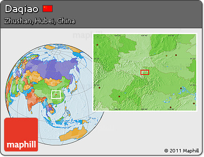 Political Location Map of Daqiao