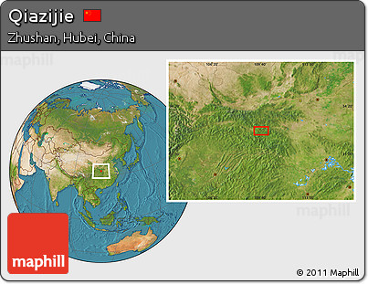 Satellite Location Map of Qiazijie