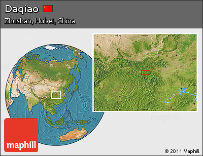 Satellite Location Map of Daqiao