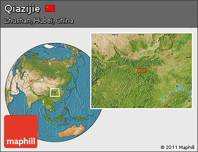 Satellite Location Map of Qiazijie