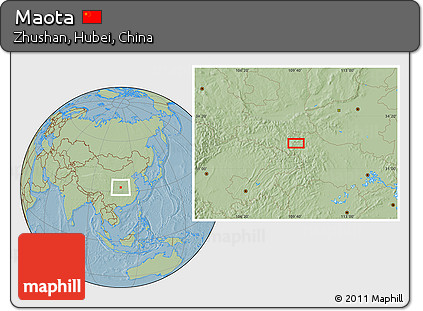 Savanna Style Location Map of Maota, hill shading