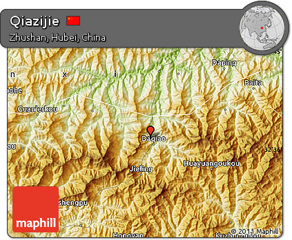 Physical Map of Qiazijie