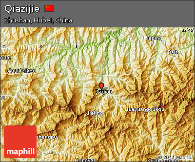 Physical Map of Qiazijie
