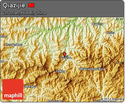 Physical Map of Qiazijie