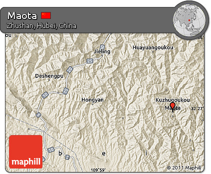 Shaded Relief Map of Maota