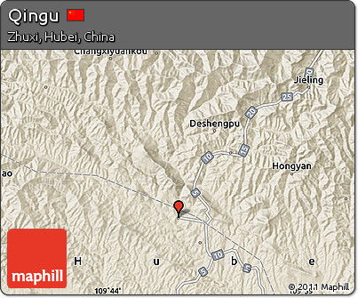 Shaded Relief Map of Qingu