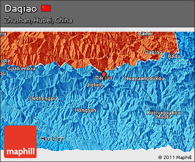 Political Panoramic Map of Daqiao