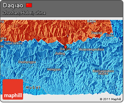 Political Panoramic Map of Daqiao