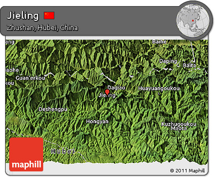 Satellite Panoramic Map of Jieling