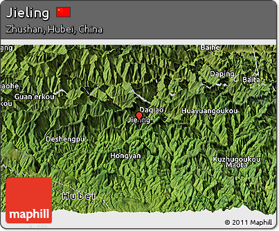 Satellite Panoramic Map of Jieling
