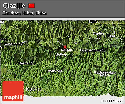Satellite Panoramic Map of Qiazijie