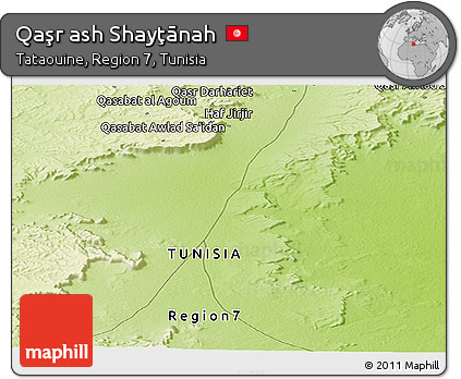 Physical Panoramic Map of Qaşr Ash Shayţānah