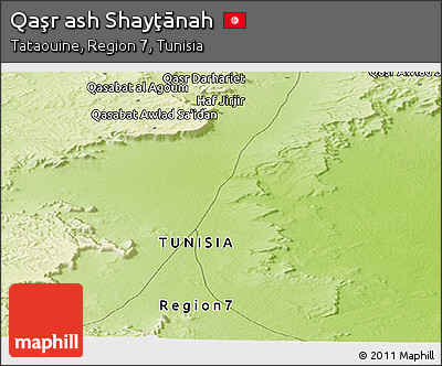 Physical Panoramic Map of Qaşr Ash Shayţānah
