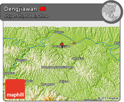 Physical 3D Map of Dengjiawan