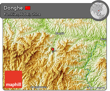 Physical 3D Map of Donghe