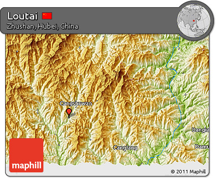 Physical 3D Map of Loutai