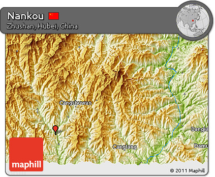 Physical 3D Map of Nankou