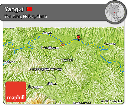 Physical 3D Map of Yangxi