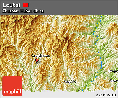 Physical 3D Map of Loutai