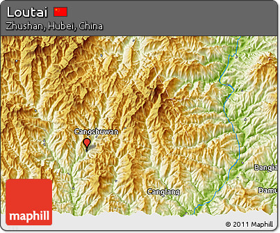 Physical 3D Map of Loutai