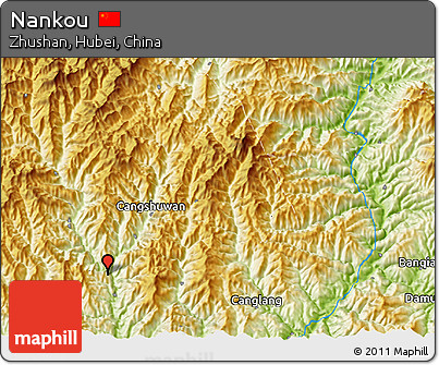 Physical 3D Map of Nankou