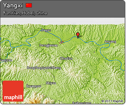 Physical 3D Map of Yangxi