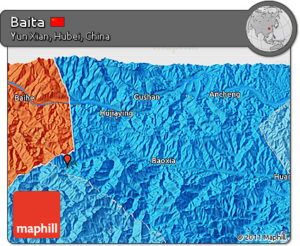Political 3D Map of Baita