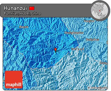 Political 3D Map of Hunanzui