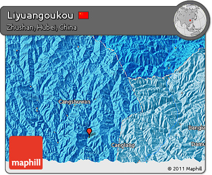 Political 3D Map of Liyuangoukou