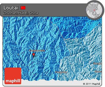 Political 3D Map of Loutai