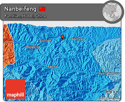 Political 3D Map of Nanbeifeng