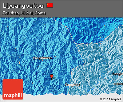 Political 3D Map of Liyuangoukou