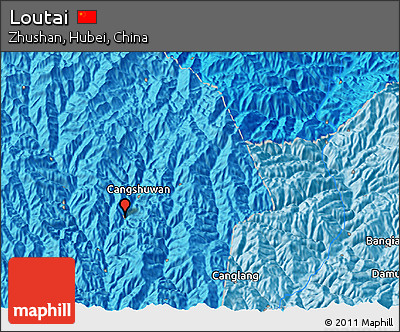 Political 3D Map of Loutai