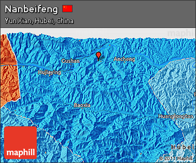 Political 3D Map of Nanbeifeng