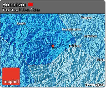 Political 3D Map of Hunanzui