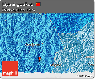 Political 3D Map of Liyuangoukou