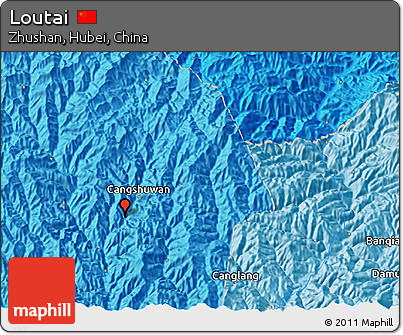 Political 3D Map of Loutai