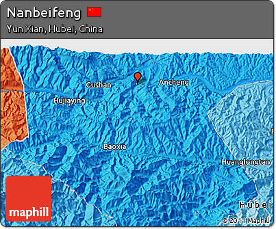 Political 3D Map of Nanbeifeng