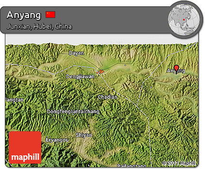 Satellite 3D Map of Anyang