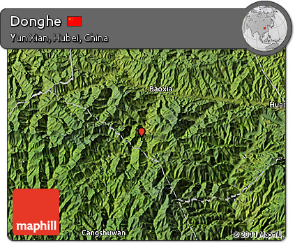 Satellite 3D Map of Donghe