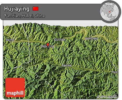 Satellite 3D Map of Hujiaying
