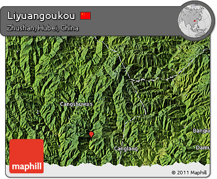 Satellite 3D Map of Liyuangoukou