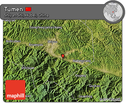 Satellite 3D Map of Tumen