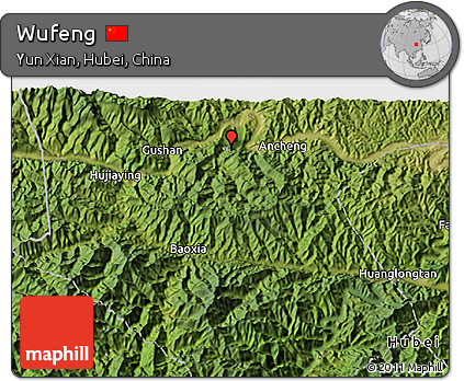 Satellite 3D Map of Wufeng