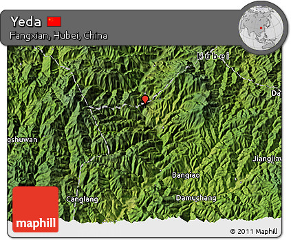 Satellite 3D Map of Yeda