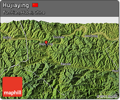 Satellite 3D Map of Hujiaying