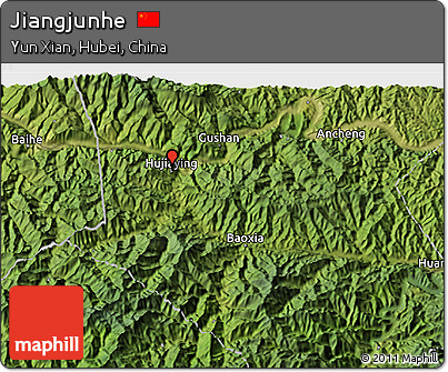 Satellite 3D Map of Jiangjunhe
