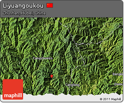 Satellite 3D Map of Liyuangoukou